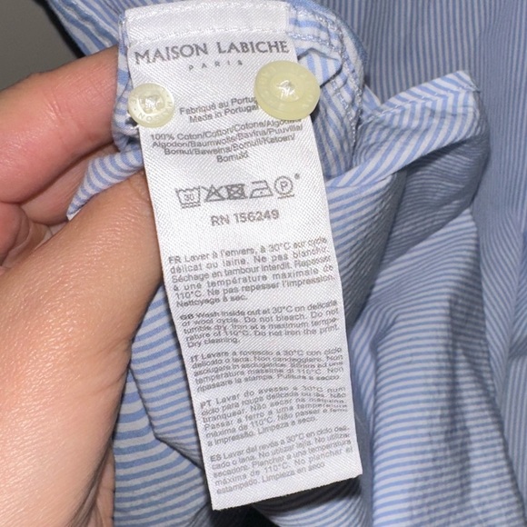Maison Labiche Blue Breteuil Amour Shirt Size Medium - Picture 10 of 10